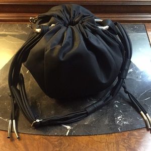 Groom Paris Bucket Black Bag with Pull Strings